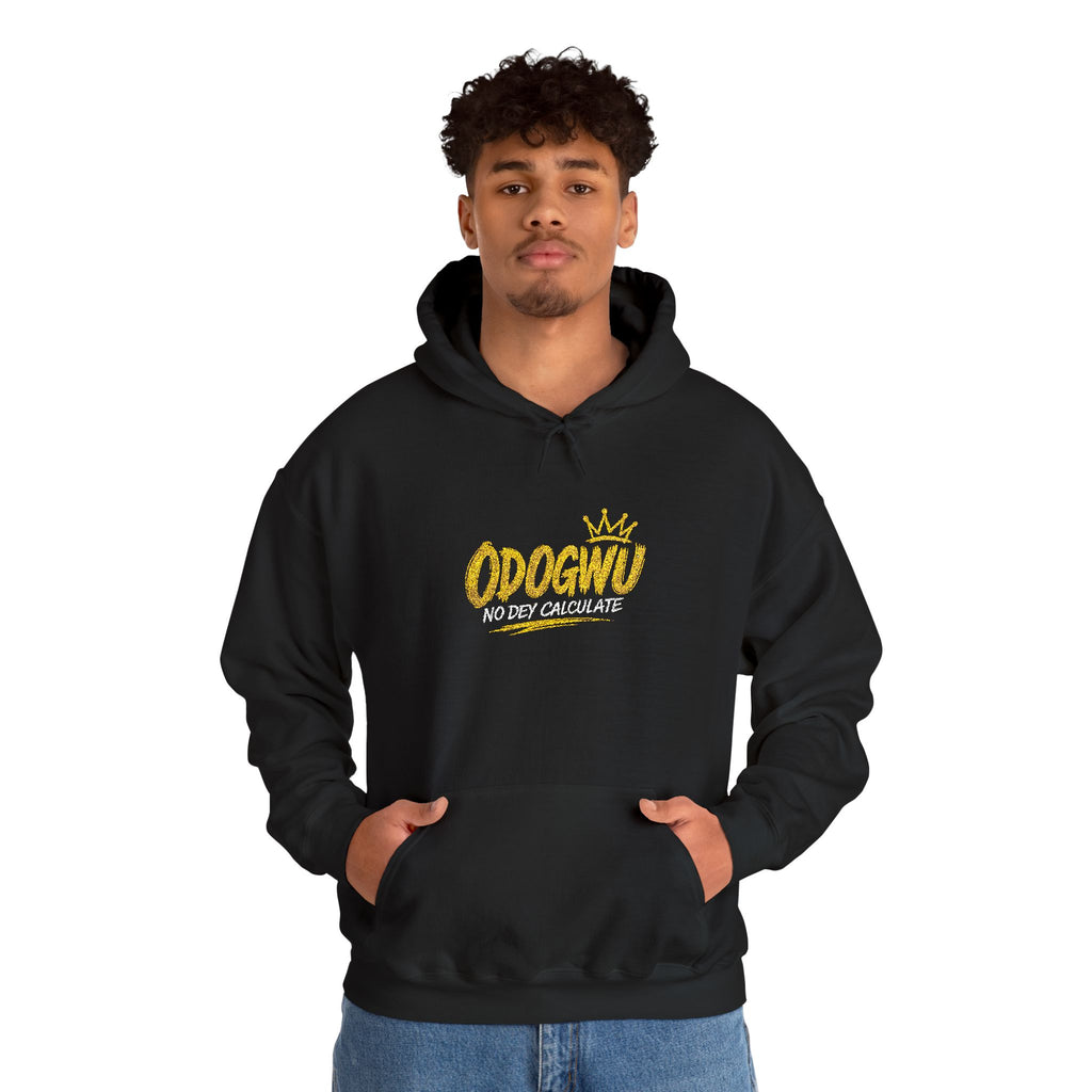 Odogwu No Dey Calculate Embroidered Hoodie | Official IB-KAY Merch